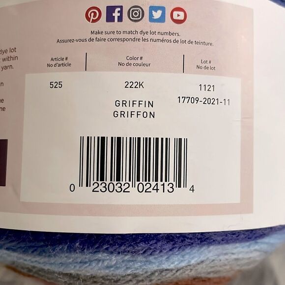 2 New Mandala Lion Brand Yarn Griffin Groot Colorway Craft Supplies NWT - Picture 4 of 9